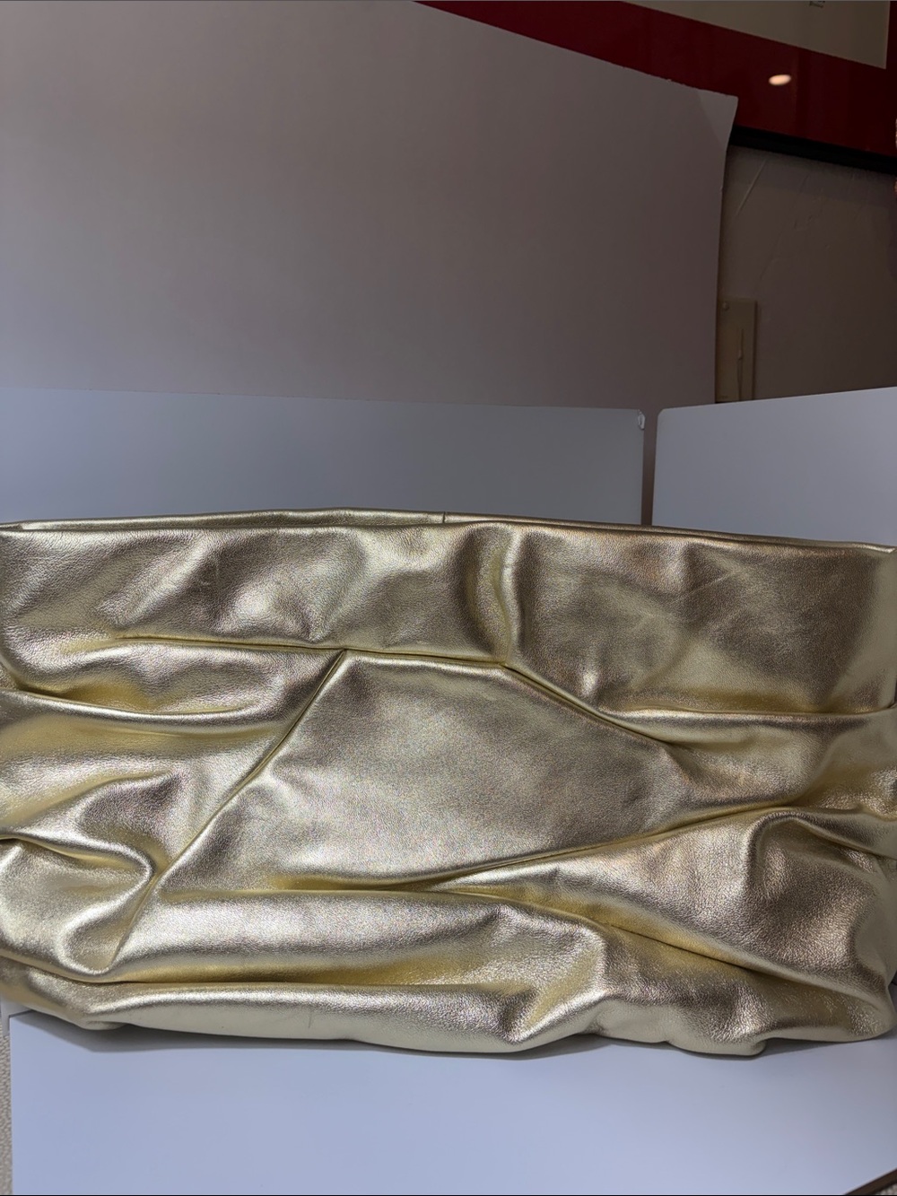 HOBO Metallic Gold Slouch Clutch